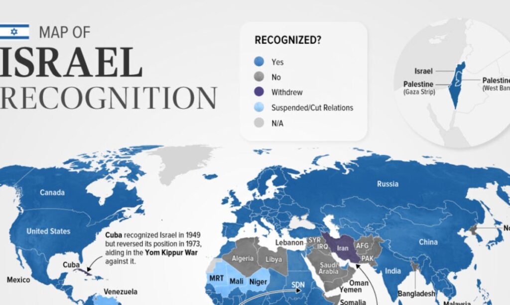 غیر از ایران کدام کشورها اسرائیل را به رسمیت نمی شناسند؟ + اینفوگرافیک