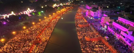 رکوردشکنی جدید هندی ها با روشن کردن بیش از ۲.۲ میلیون فانوس در جشن دیوالی