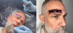 تتوی «فورتنایت» این مرد ۵۲ ساله روی صورتش پس از باخت از پسرش در شرط‌ بندی + ویدیو
