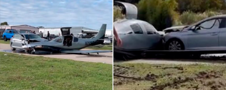 آیا امکان تصادف هواپیما و خودرو وجود دارد؟ بله این هم مدرک! + ویدیو