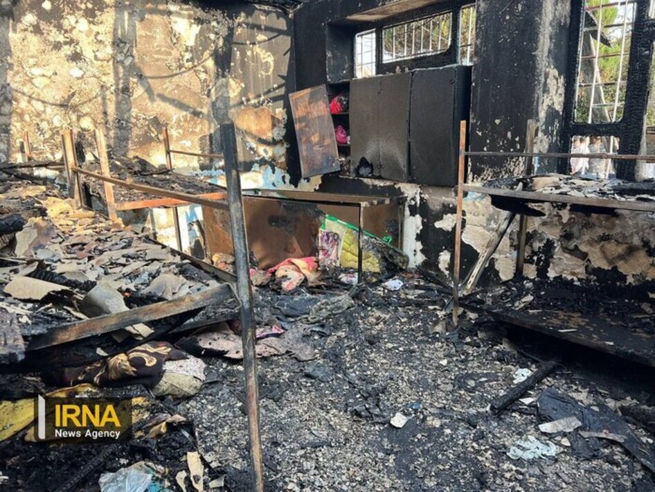 آتش سوزی مرکز ترک اعتیاد لنگرود