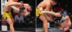 مبارز UFC با بلند کردن حریف و کوبیدن او به زمین یک ناک اوت تاریخی خلق می کند + ویدیو
