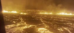 ویدیویی زیبا و باورنکردنی از فوران آتشفشان ریکیانس در ایسلند را ببینید