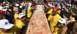 تصاویری از عجیب ترین رکوردهای غذایی گینس؛ از پیتزای ۲ کیلومتری تا پنیر ۵۰۰ کیلویی!