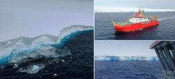 تصاویر تماشایی از بزرگترین کوه یخ جهان که بعد از ۳۰ سال به حرکت درآمده است + ویدئو