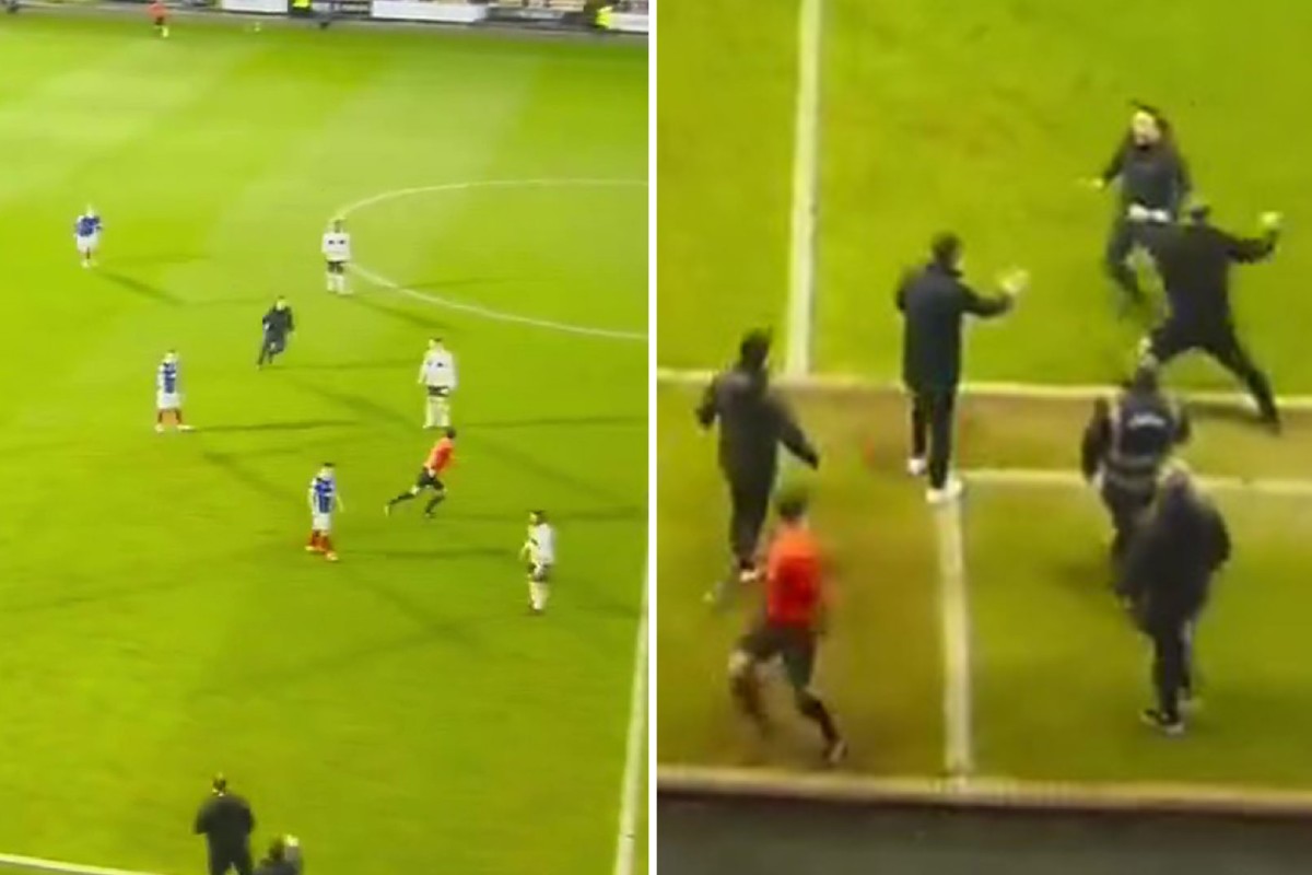 لحظه فرار داور مسابقه فوتبال از دست تماشاچی عصبانی را ببینید + ویدیو