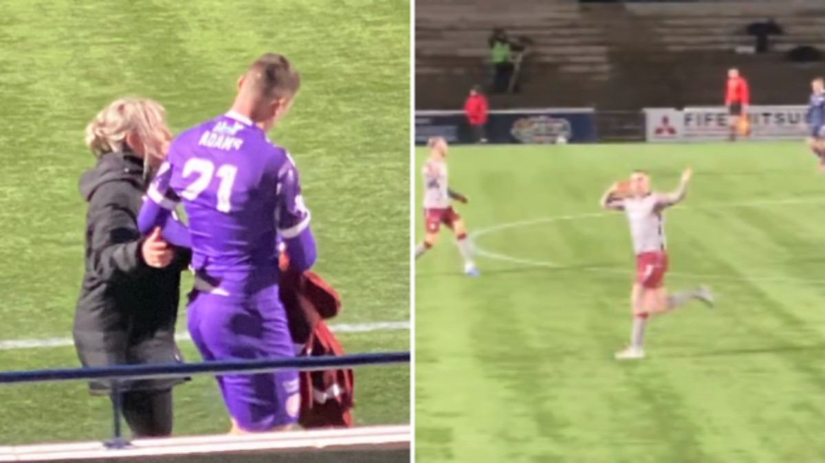 گل تماشایی دروازه بان ذخیره پس از تعویض اجباری با مدافع مصدوم را ببینید + ویدیو