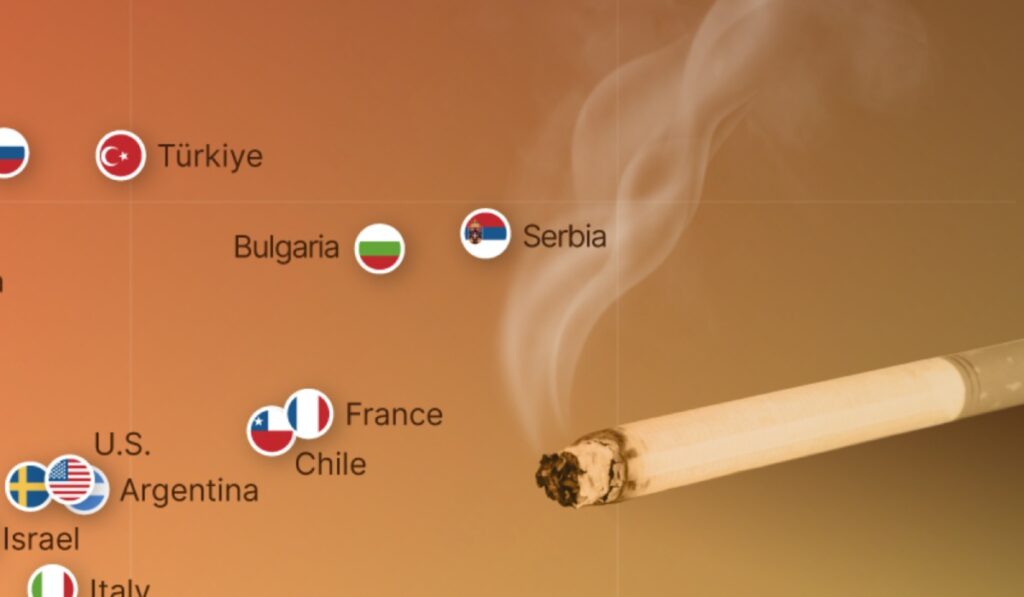 توزیع مقدار استعمال دخانیات در جهان بر اساس کشور و جنسیت + اینفوگرافیک