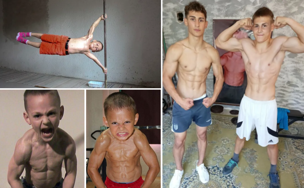 جوان ترین برادران بدنساز جهان که در خردسالی روزی دو ساعت وزنه می‌زدند + ویدئو