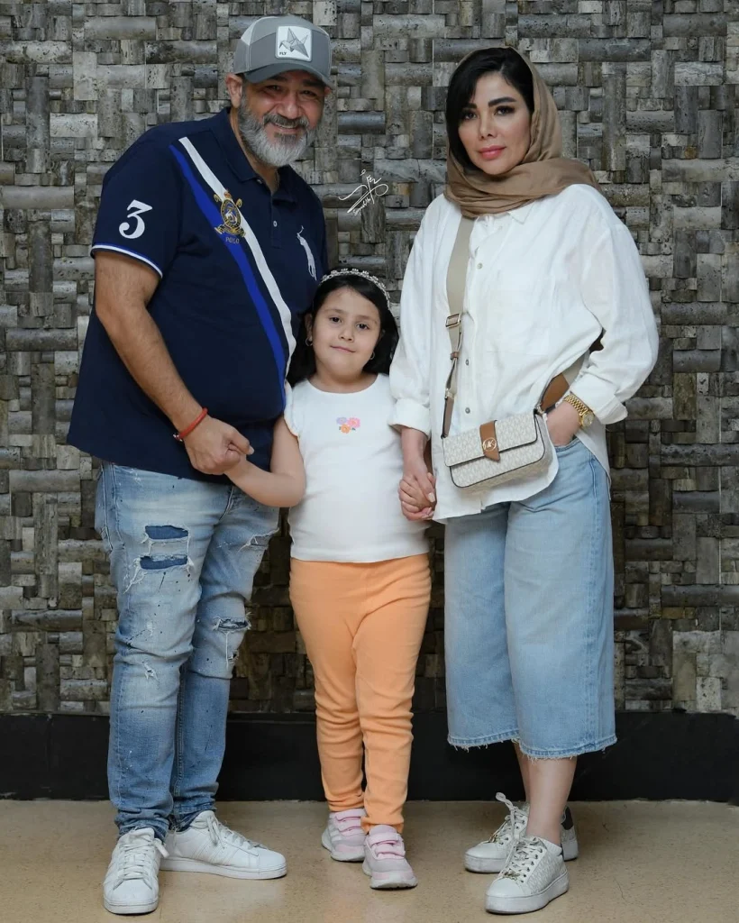 مهران غفوریان و همسر و دخترش