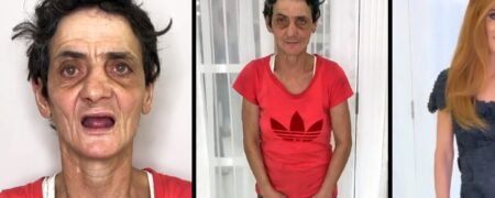 تغییر چهره‌ی باورنکردنی زنی بی‌خانمان بعد از آرایش مجانی که همه را شگفت‌زده کرد!