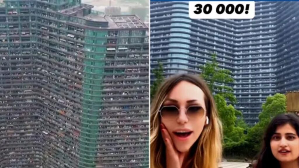 شهرک آپارتمانی ۲۰ هزار نفری چین که ساکنانش نیازی به ترک آن ندارند + ویدیو