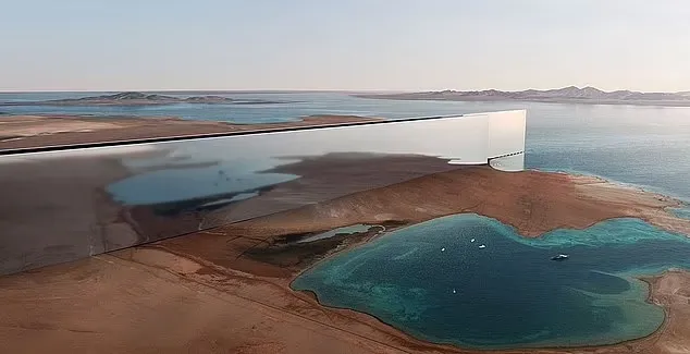 تصاویر هوایی جدید از مقیاس باورنکردنی پروژه‌ی  آسمانخراش افقی عربستان