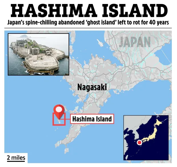 جزیره متروکه «هاشیما» در ژاپن زندان نیروی کار اجباری در دهه 1940 