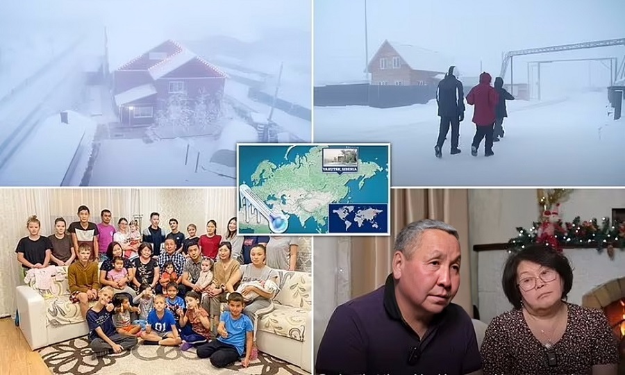 زندگی عجیب یک زوج با ۲۲ فرزند در سردترین شهر دنیا در سیبری + ویدئو