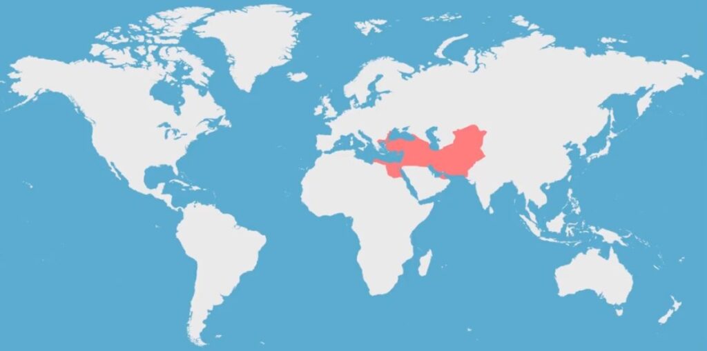 این نقشه‌ی پویا وسعت قلمرو ۱۰۰ امپراتوری بزرگ جهان را در طول تاریخ نشان می‌دهد + ویدیو