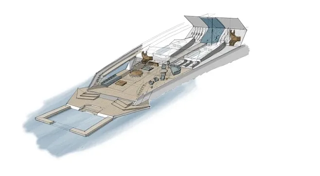 اولین قایق تفریحی لوکس قابل تبدیل جهان که به یک ویلای شناور تبدیل می شود