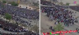 جمعیت عظیم افغانستانی‌ها در ایران و نصب پرچم این کشور در تهران + ویدیو