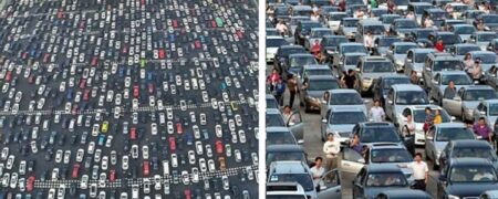 بدترین ترافیک تاریخ در چین به طول ۱۰۰ کیلومتر که باز شدن آن ۱۲ روز طول کشید! + ویدیو