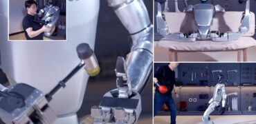 لگد زدن و مشت کوبیدن به ربات‌انسان‌نمای چینی برای نمایش توانمندی‌های آن + ویدیو