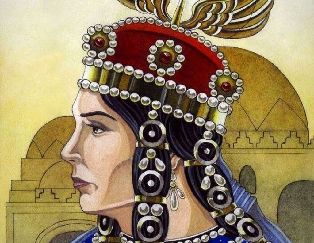 تصویری از اولین پادشاه زن ایرانی که تاجگذاری کرد