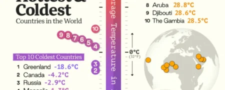 با گرم‌ترین و سردترین کشورهای جهان آشنا شوید + اینفوگرافیک