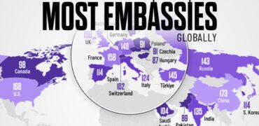 کدام کشورها بیشترین تعداد سفارت را در جهان دارند؟ + اینفوگرافیک