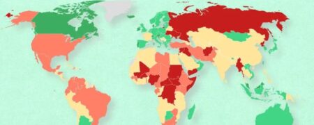 رتبه‌بندی کشورها بر اساس شاخص جهانی صلح در سال ۲۰۲۴ + اینفوگرافیک