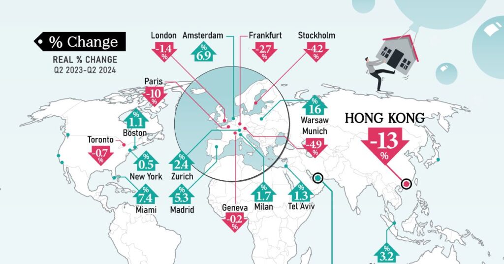 نگاهی به حباب قیمت مسکن در شهرهای بزرگ جهان + اینفوگرافی