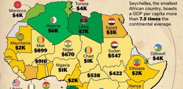 سرانه تولید ناخالص داخلی کشورهای آفریقایی در سال ۲۰۲۴ + نقشه