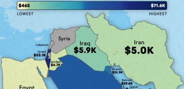 سرانه تولید ناخالص داخلی کشورهای خاورمیانه؛ جایگاه ایران کجاست؟ + اینفوگرافی