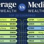 ۲۰ کشور برتر از نظر میانگین و میانه ثروت در سال ۲۰۲۴ + نمودار