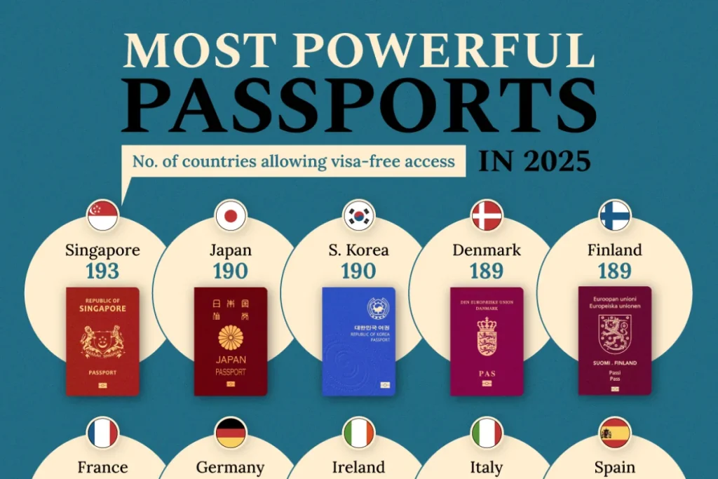 معتبرترین و قدرتمندترین پاسپورت های جهان در سال ۲۰۲۵ + اینفوگرافی