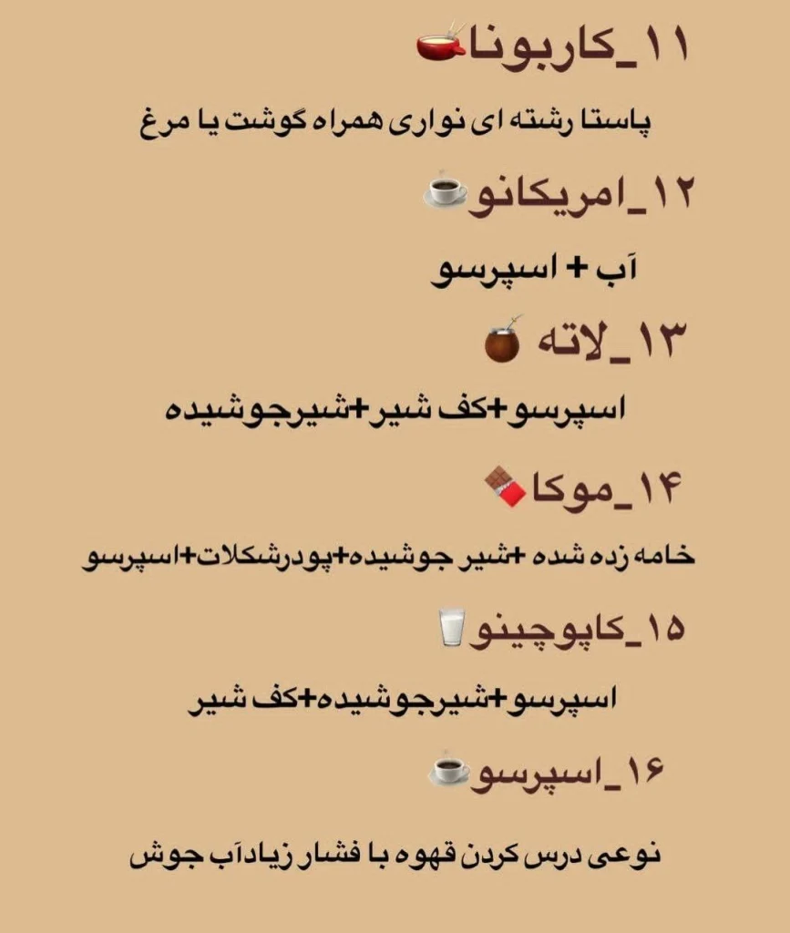 اصطلاحات کافه‌ای