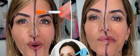 آزمایش عجیب یک پزشک برای نشان دادن اثر بوتاکس با تزریق آن روی یک طرف صورتش