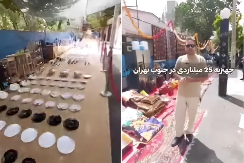 ویدئوی پربازدید از نمایش جهیزیه ۲۵ میلیاردی عروس تهرانی در خیابان