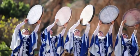 تصاویر زیبا از جشن بزرگ «هزار دف» در کردستان