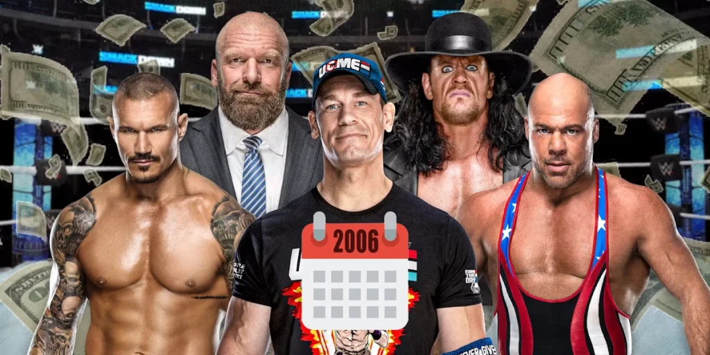 مقایسه دستمزد جان سینا در سال ۲۰۰۶ با دیگر ستارگان دنیای کشتی کج WWE