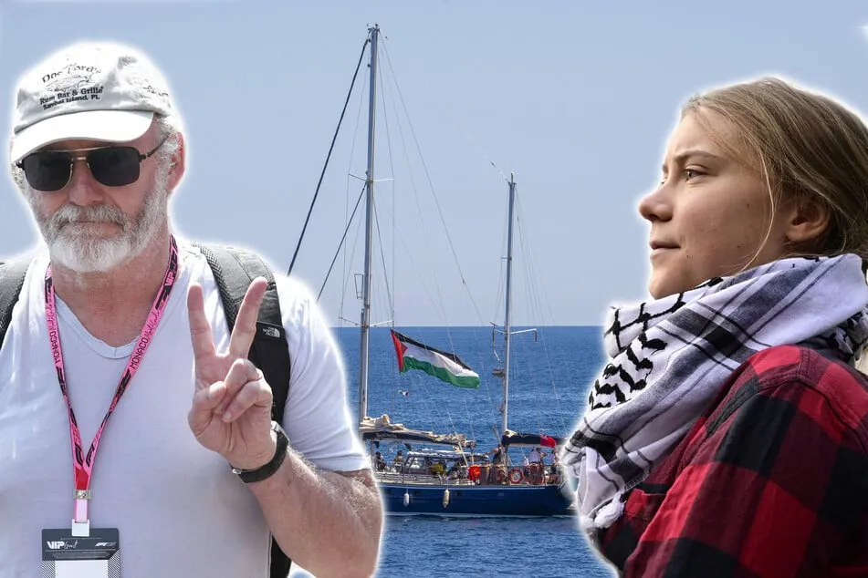 گرتا تونبرگ در قایق سلفی