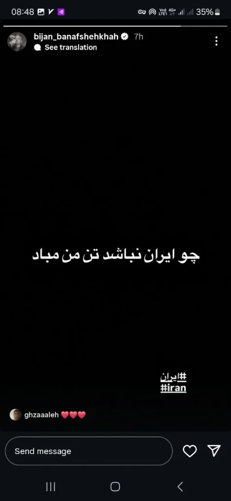 استوری بیزن بنفشه خواه