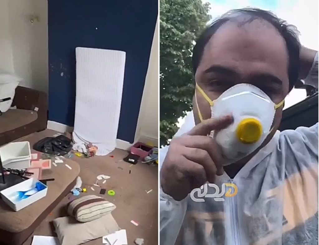 شوکه شدن مهاجر ایرانی در انگلیس از وضعیت بد نظافت خانه اجارهای + ویدیو