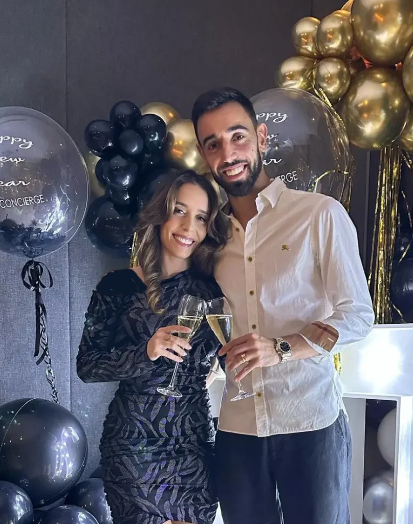 برونو فرناندز و آنا همسرش