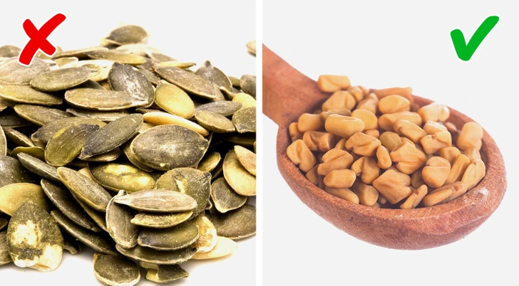 تخم شنبلیله و تخم کدو