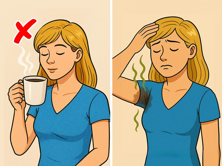 قهوه و تاثیر بر افزایش تعریق
