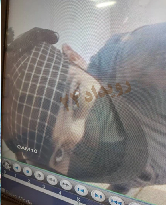 تصویر یکی از افرادی که به زور وارد مدرسه امیرالمونین شده