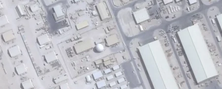 C2 radome؛ گنبد ژئودیسک غول پیکر پایگاه العدید قطر که در حمله ایران هدف قرار گرفت