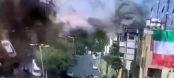 لحظه حمله موشکی به میدان قدس