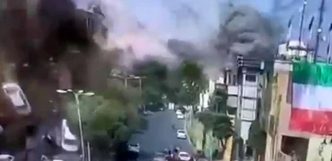 نمایی جدید از حمله موشکی به میدان قدس تجریش در جریان جنگ ۱۲ روزه + ویدیو