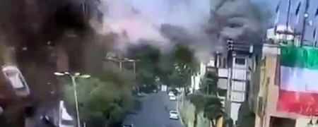 نمایی جدید از حمله موشکی به میدان قدس تجریش در جریان جنگ ۱۲ روزه + ویدیو