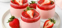 دستور پخت محلبی توت‌فرنگی؛ دسر ساده و خوشمزه برای میان‌وعده